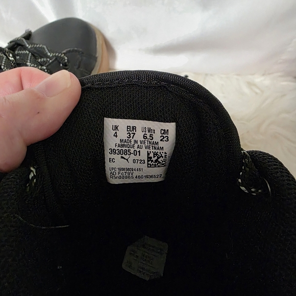 Puma Black and Gum Women's Mayze  High-Top Sneakers - Picture 6 of 6